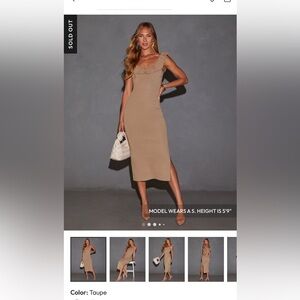 Endless Rose Tan Midi Dress